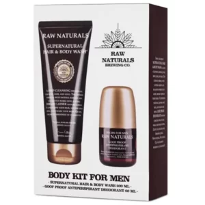 BIOCOSMETIC BODY KIT FOR MEN SUPERNATURAL HAIR & BODY WASH + GOOF PROOF ANTIPERSPIRANT DEODORANT
