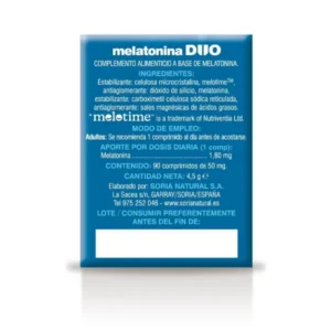 SORIA NATURAL MELATONINA DUO 90 COMPRIMIDOS