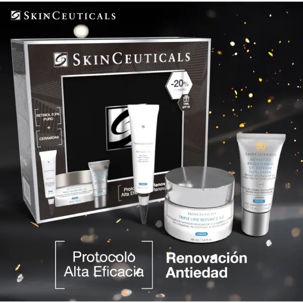 SKINCEUTICALS COFRE RENOVADOR RETINOL 20% TRIPLE LIPID + REGALO SOLAR 15 M