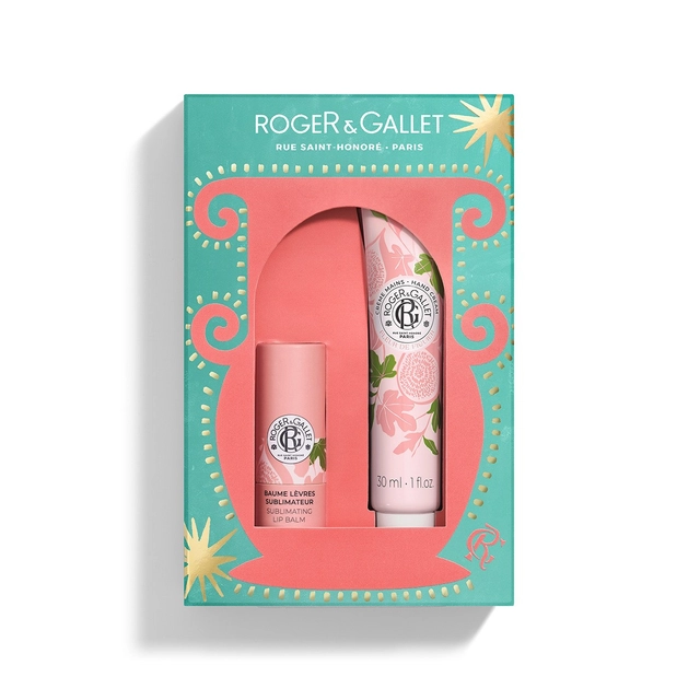 ROGER GALLET FLEUR DE FIGUIER COFRE DE NAVIDAD BÁLSAMO LABIAL + CREMA DE MANOS